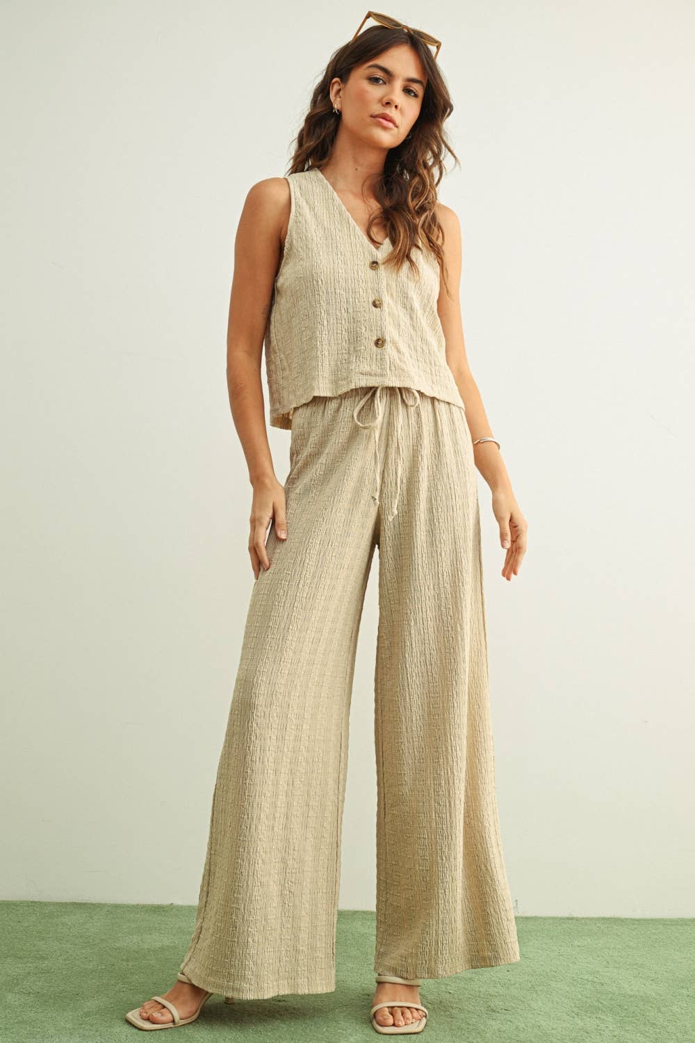The Capri Crinkle Wide Leg Pant