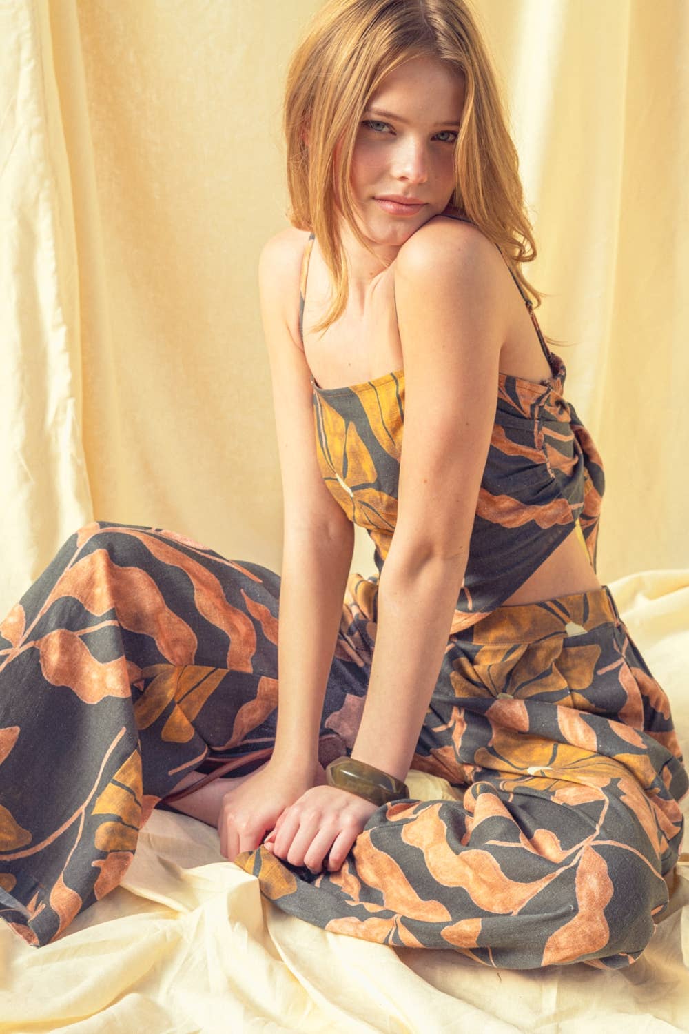 The Solara Printed Bandeau Top