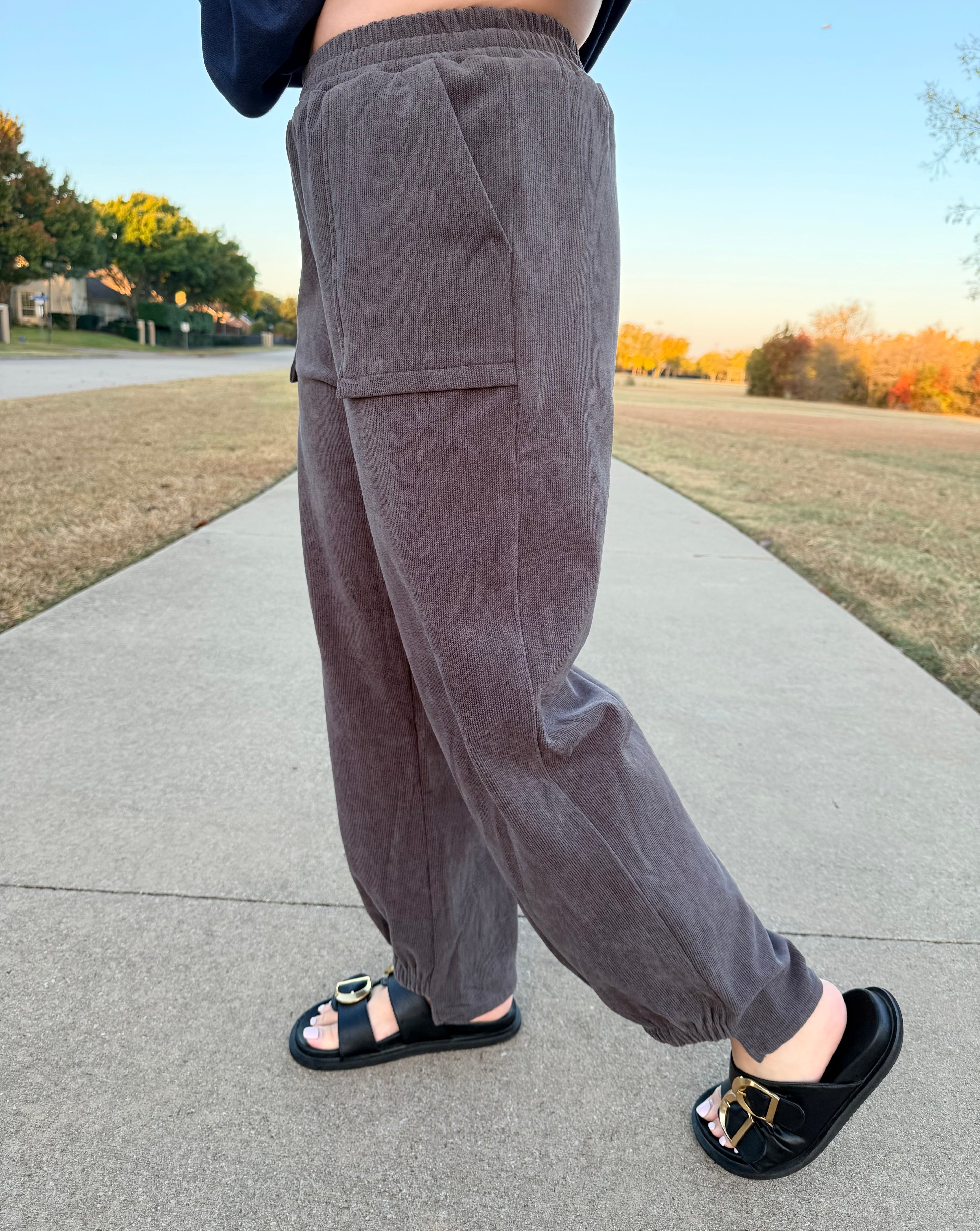 The Corduroy Joggers – Elle Grey Collection