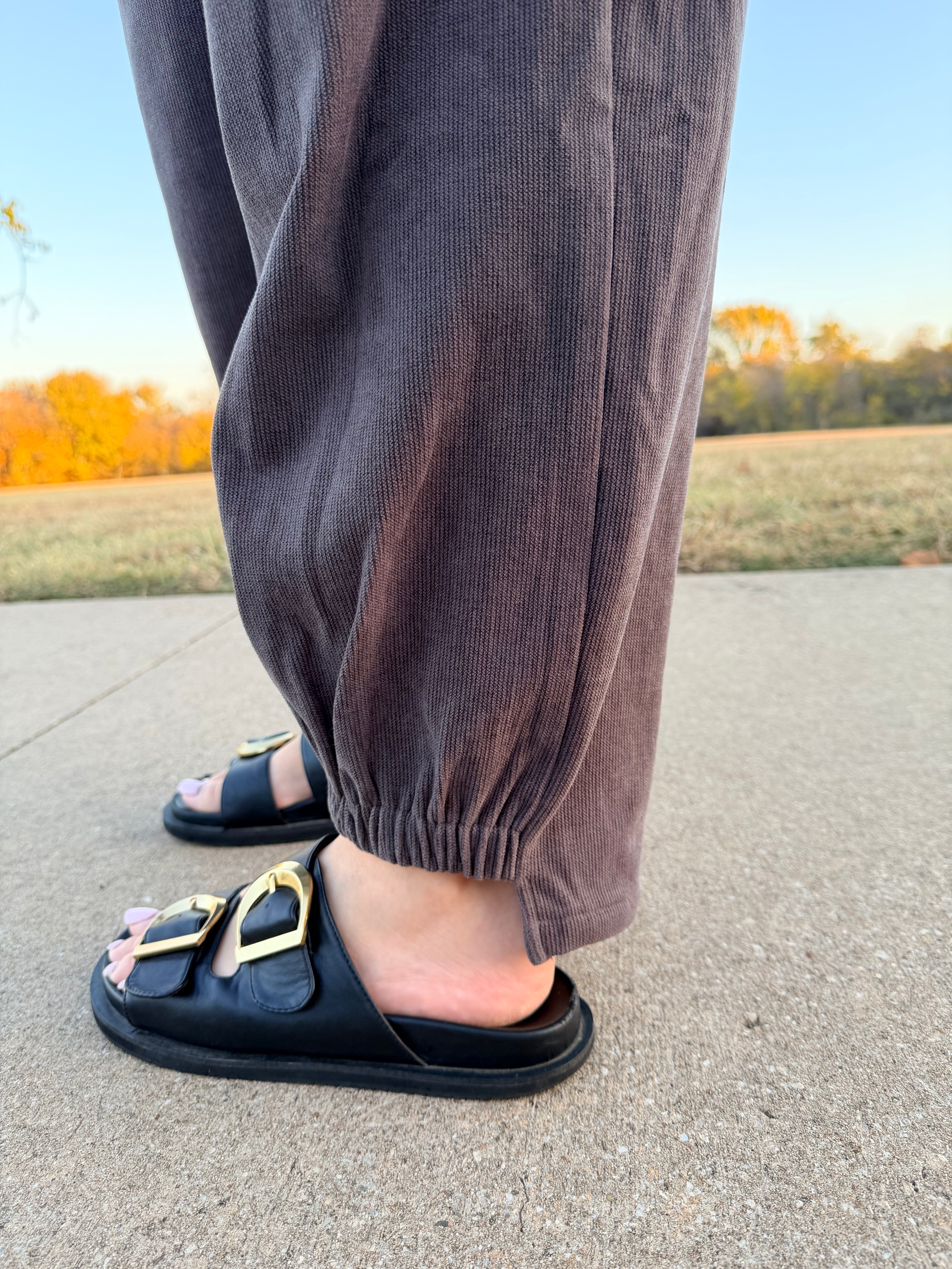 The Corduroy Joggers – Elle Grey Collection