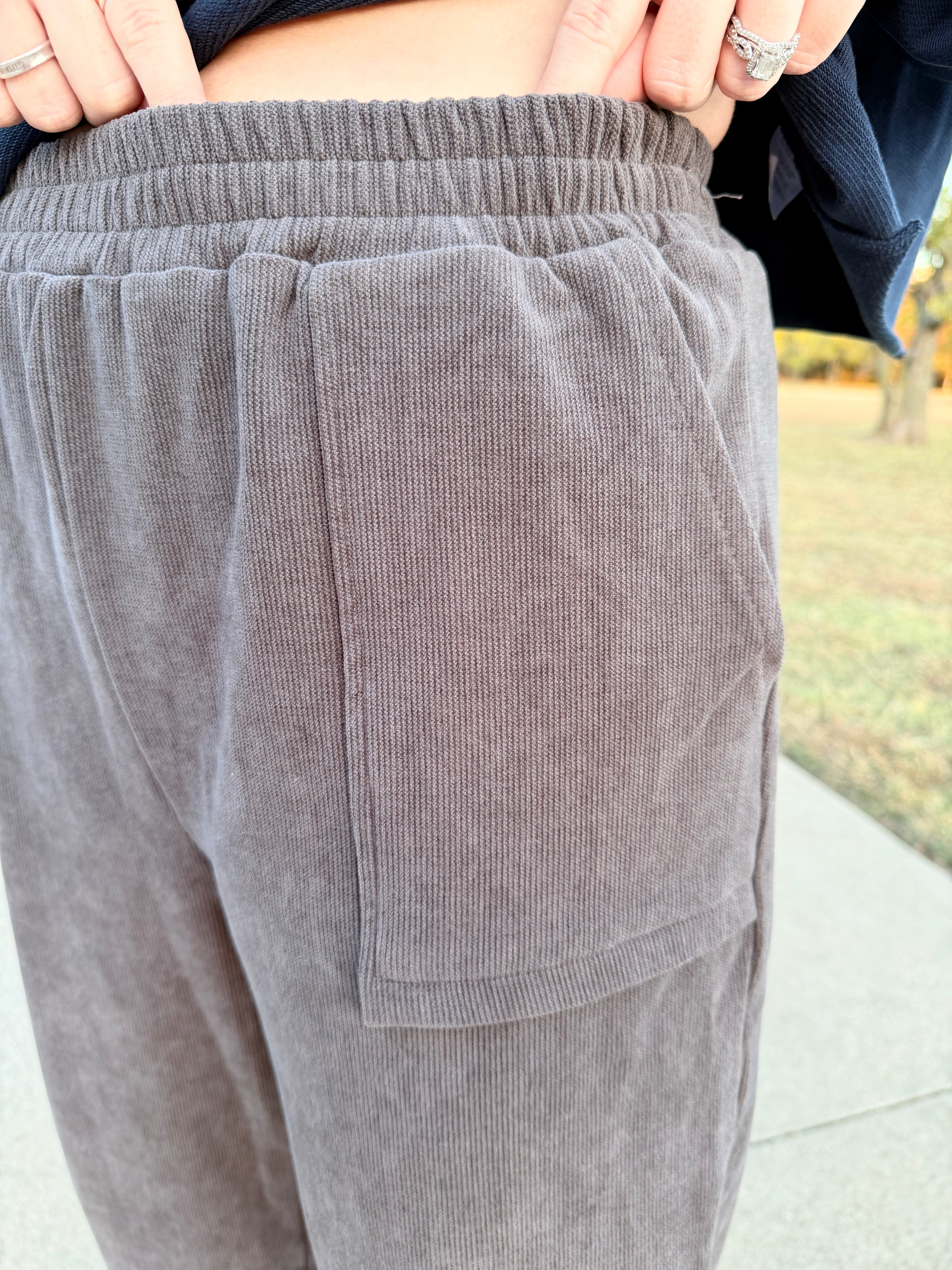 The Corduroy Joggers – Elle Grey Collection