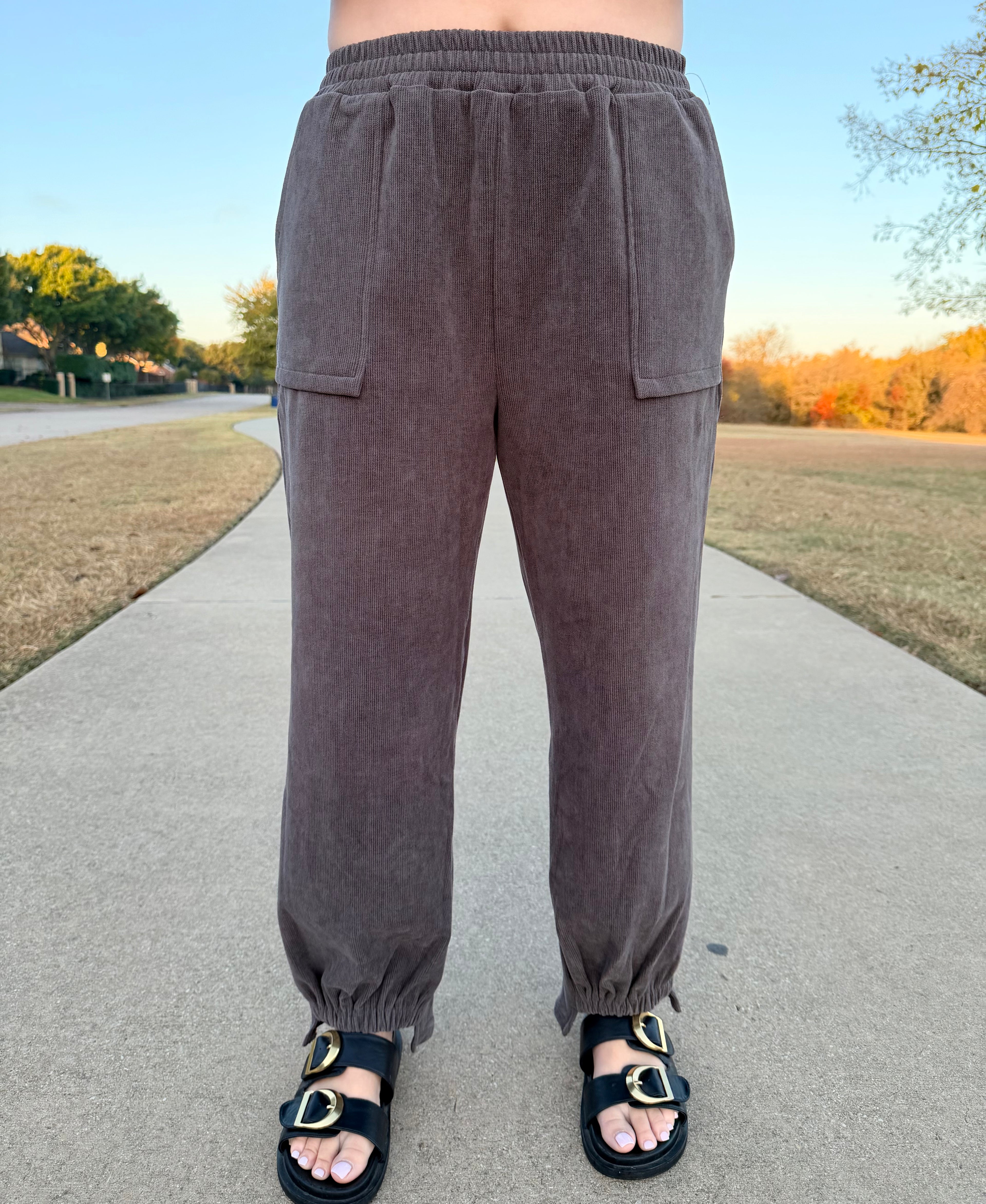 The Corduroy Joggers – Elle Grey Collection