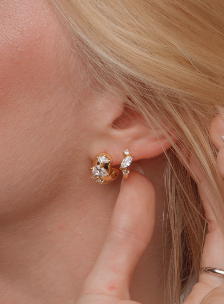 MONROE MARQUISE HUGGIE EARRING
