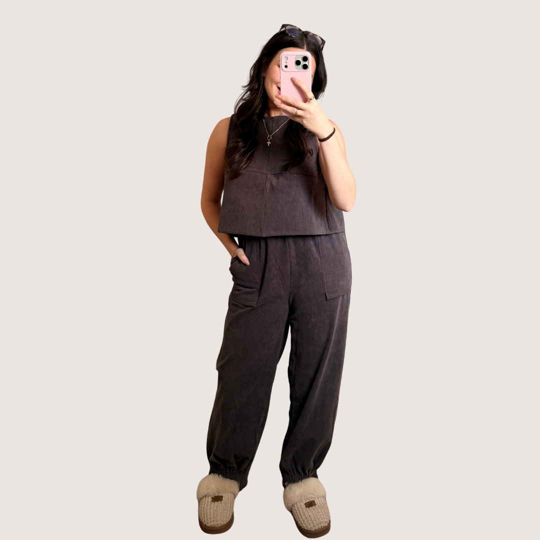 The Corduroy Joggers – Elle Grey Collection