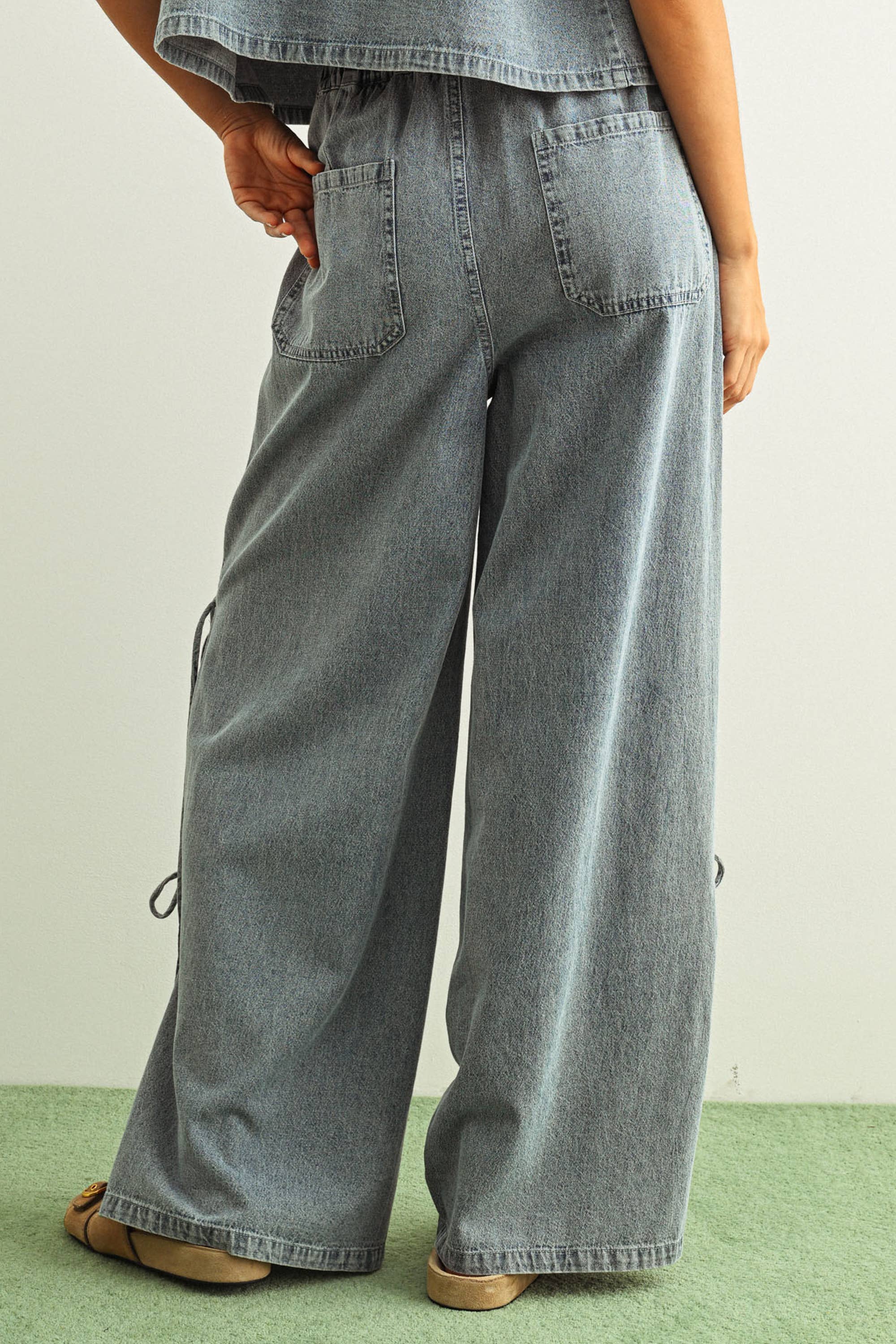 The Marlowe Side-Tie Denim Pant